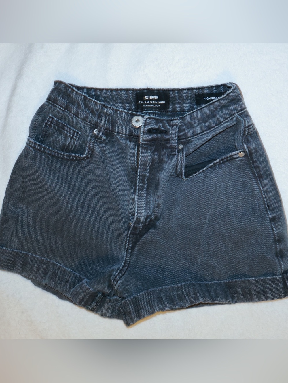 Cotton On High-Rise Black Denim Women’s Shorts